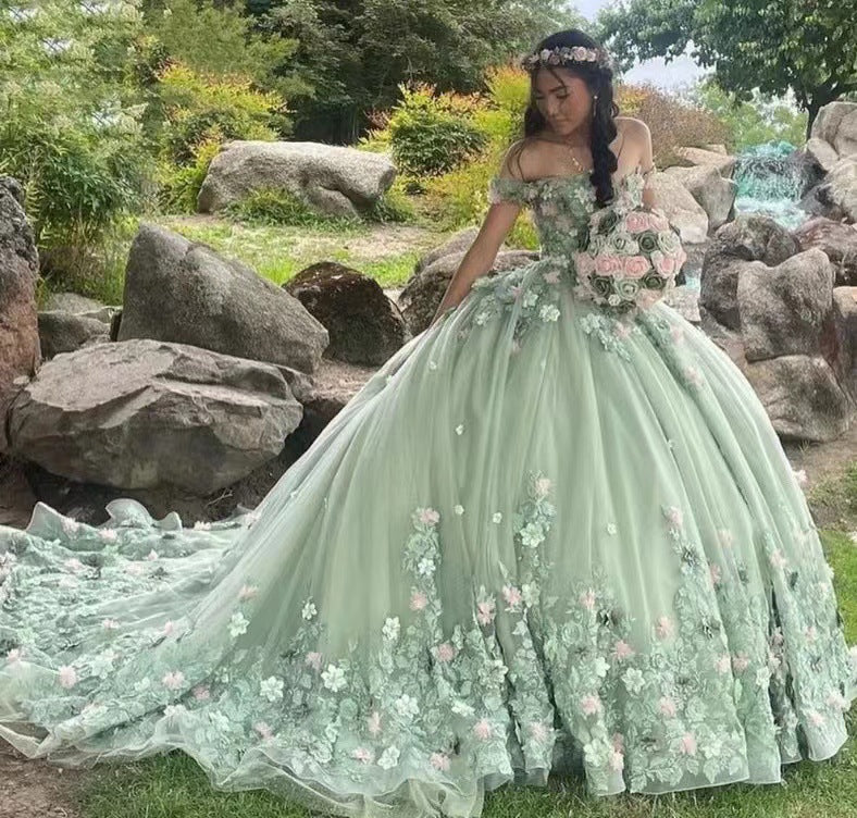 jinran prom dresses Vocal Music Adult Ceremony Colorful Yarn Host Concert Banquet Evening Dress Female 2024 New Fairy Mori Style