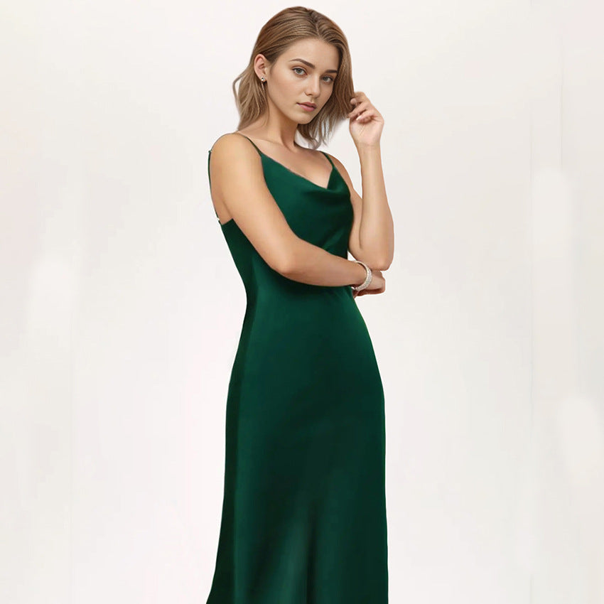 2025 Sexy swinging collar suspender high waist dress wildberries Russia popular spring new fashion wholesale