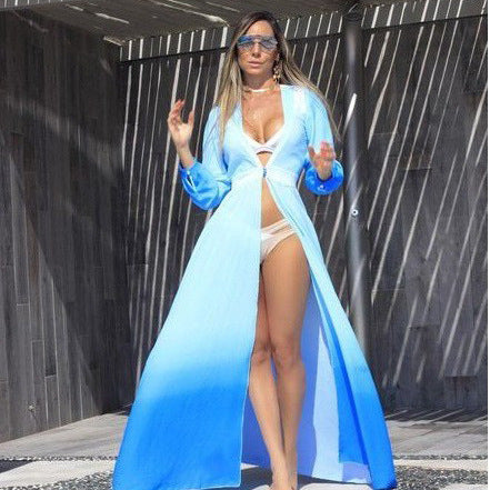 2025 summer new suspender dress bohemian dress digital printing V-neck sleeveless dress