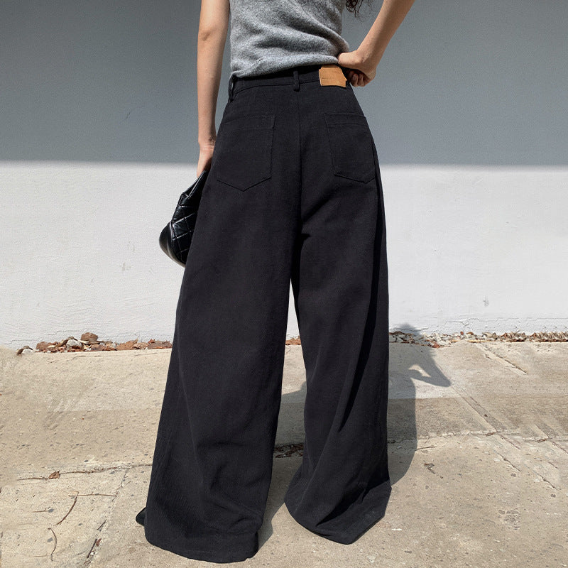 jinran summer outfits inspo Daddy Pants Lazy Casual Trendy Large Wide Leg Mopping High Quality Cotton Casual Pants