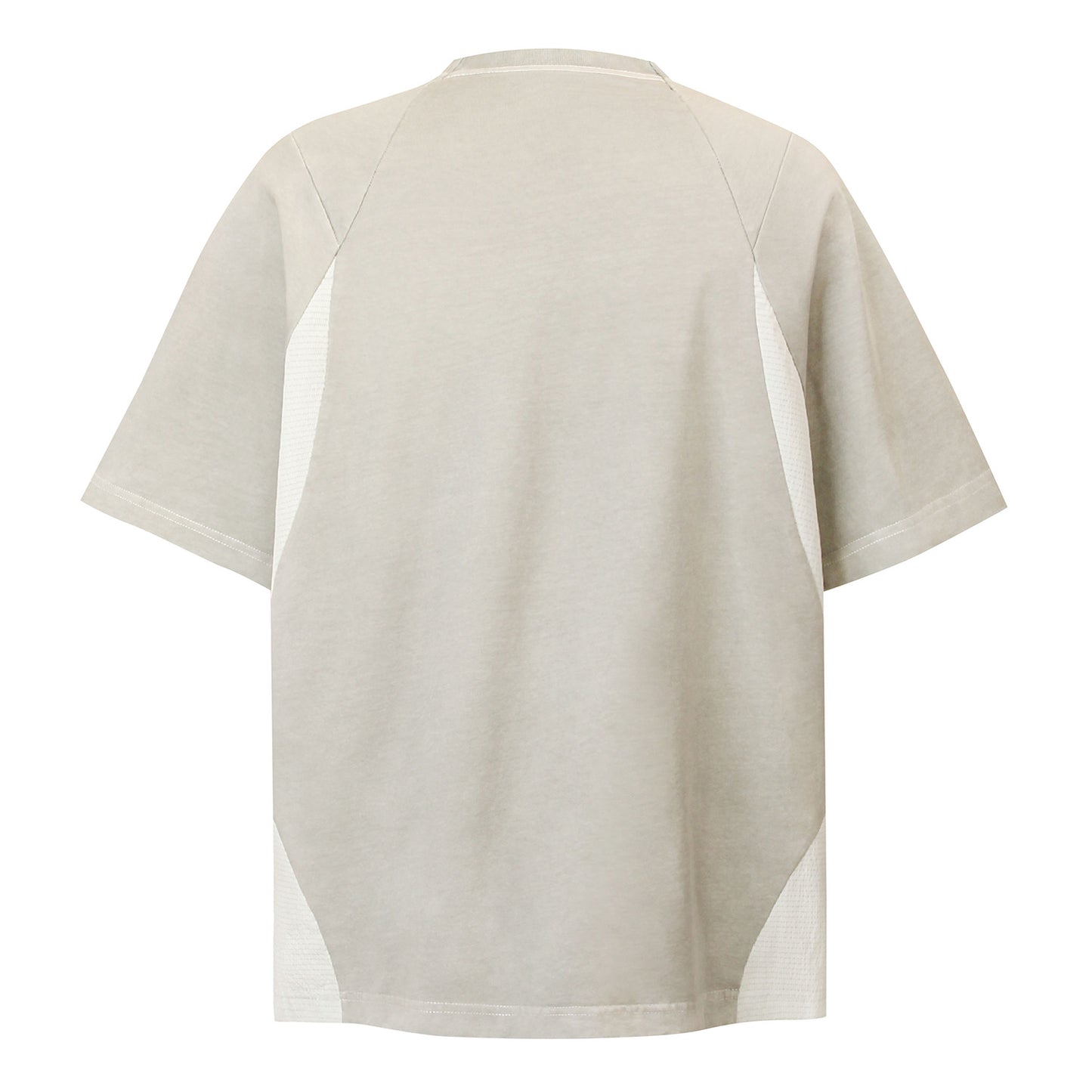 2025 8569 2025n Street 2025 Summer Splicing Design Men's Embroidery Loose High-end Neutral Short Sleeve T-Shirt