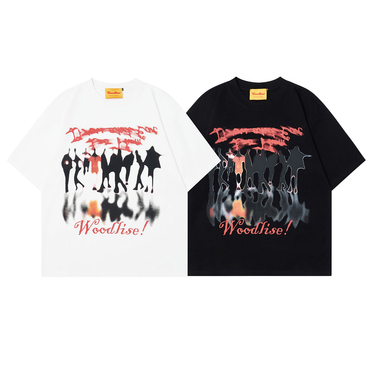 2025 WT399 2025n Street Tide 2025 Summer Couple Trend Premium Sense Shadow Portrait Design Men's Loose Short Sleeve T-Shirt