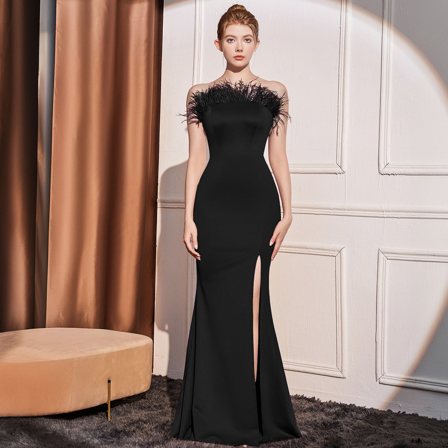 2025 Evening dress women's light luxury dinner temperament socialite banquet high-end model host long dress