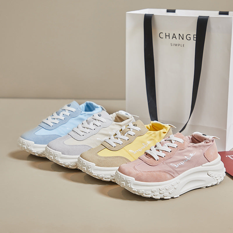 2025 ins breathable dad women's shoes summer new student training sports shoes women's mesh Korean version shoes P007