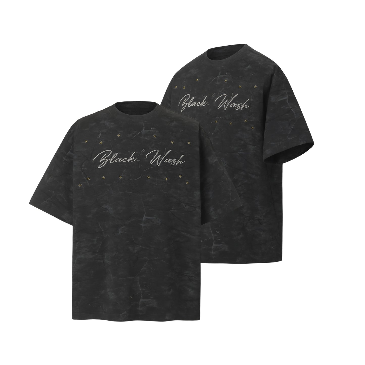 2025 8597 2025n Street 2025 Summer Embroidery Design Men's Loose Batik Premium Sense Neutral Short Sleeve T-Shirt