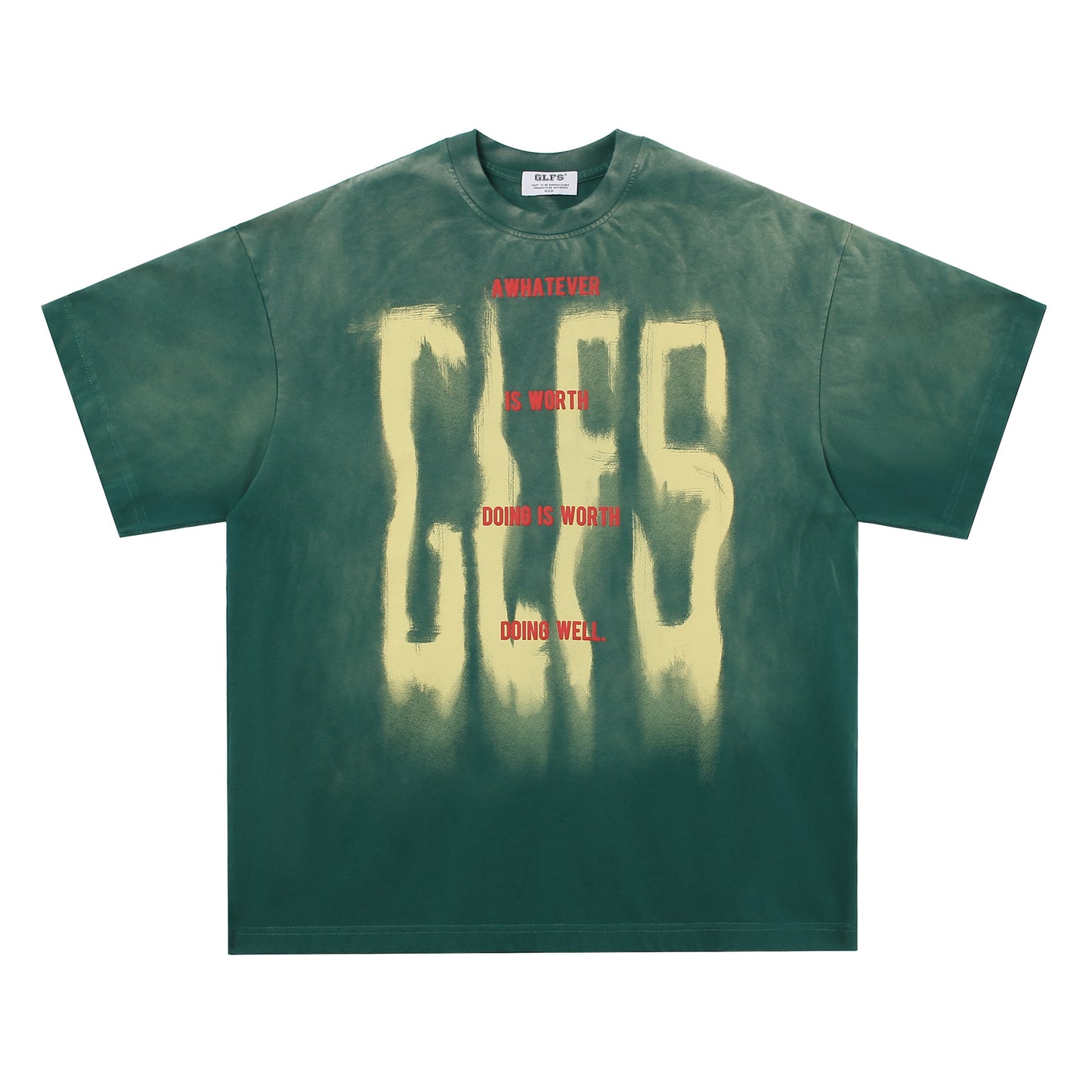 2025 JT916 2025n street 2025 summer washed and old high-end design men's loose letter picture short-sleeved T-shirt