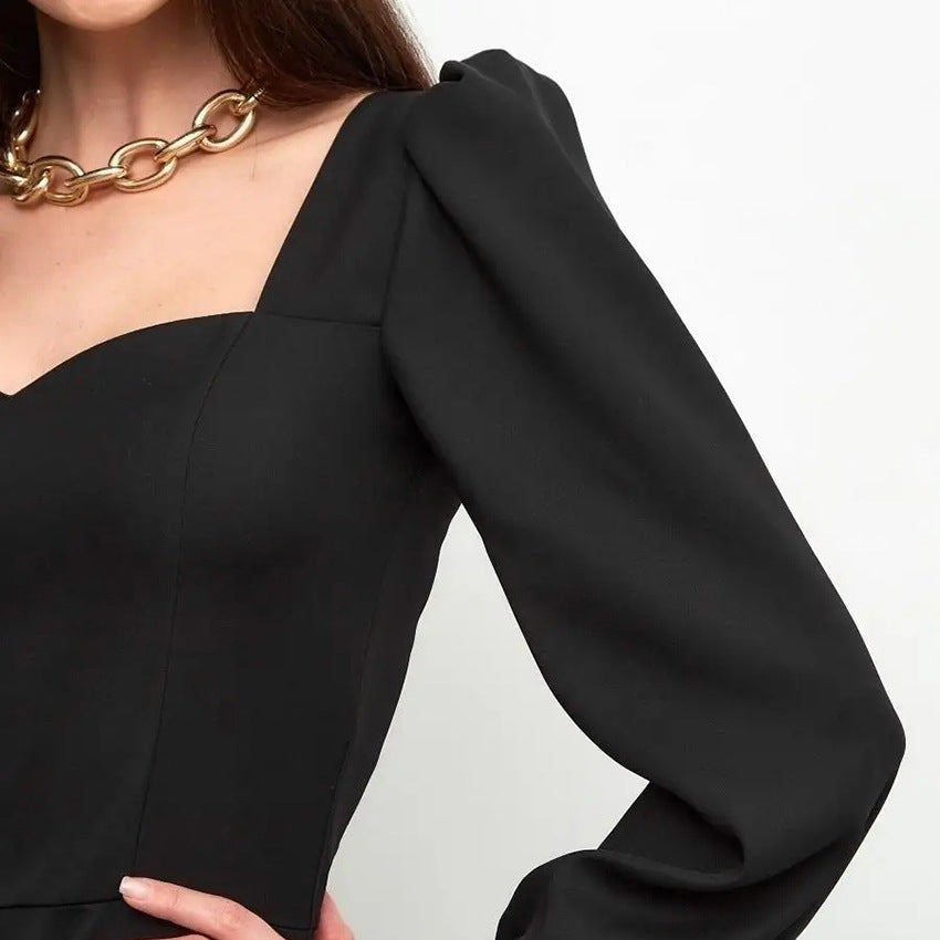 2025 Spring pastoral V-neck bubble sleeve dress popular Russian wildberries hot sale new fashion women