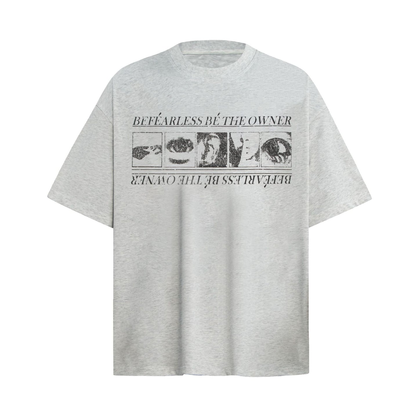 2025 6125 2025n street 2025 retro washed old design men's loose high-end neutral short-sleeved T-shirt