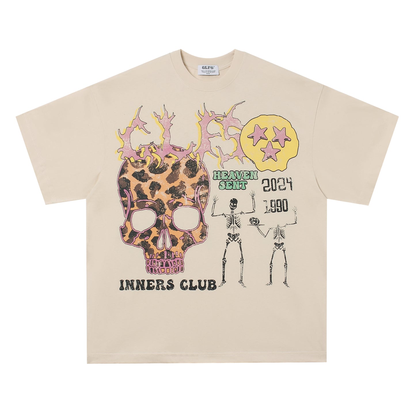 2025 T955 2025n Street 2025 Summer Neutral Fun Spoof Figure High Sense Design Men's Loose Short Sleeve T-Shirt