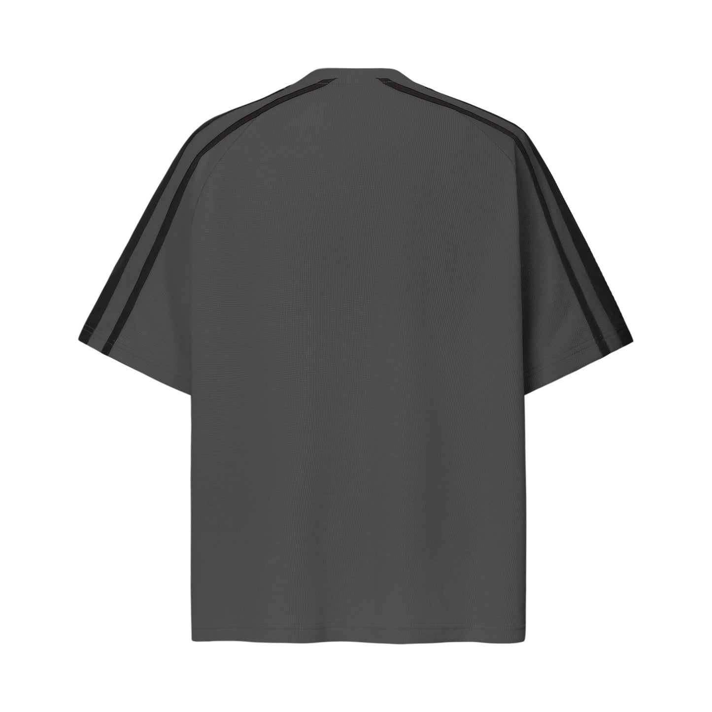 2025 9511 2025n Street 2025 Summer Deconstruction Stripe Design Men's Premium Sense Neutral Waffle Short Sleeve T-Shirt