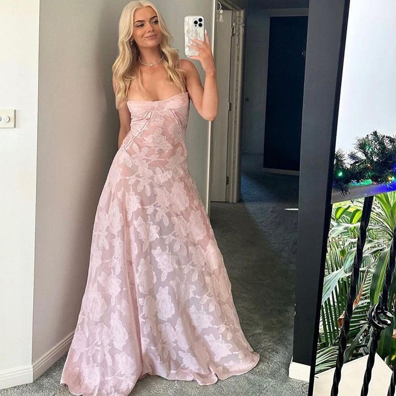 jinran dress to impress Style Summer New Women's Fashion Tube Top off-Neck Elegant Evening Dress Dress