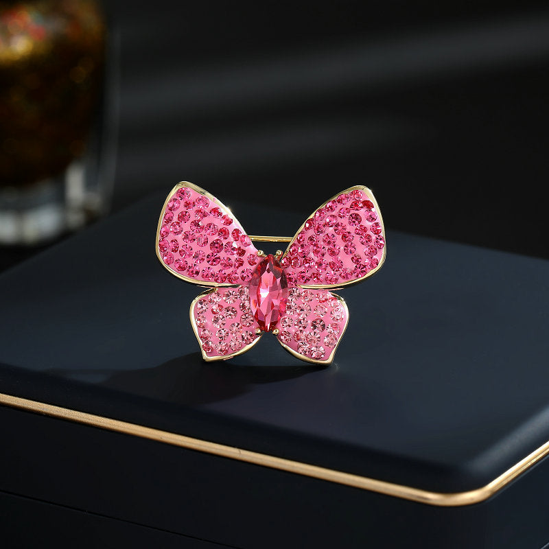 2025 New clothing jacket suit corsage cardigan anti-light fixed clothes pin retro national style butterfly small brooch