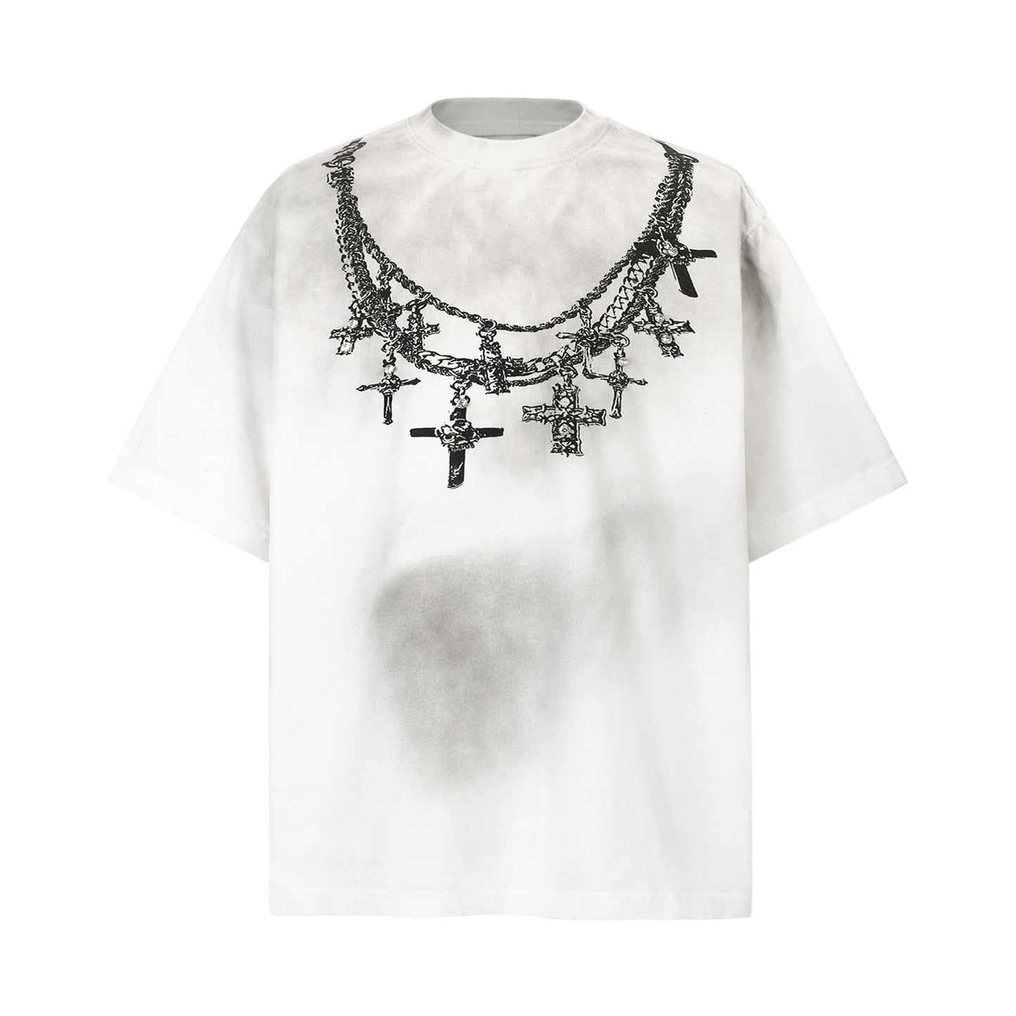 2025 9585 2025n 2025 Summer Neutral Premium Necklace Printed Retro Design Men's Premium Short Sleeve T-Shirt