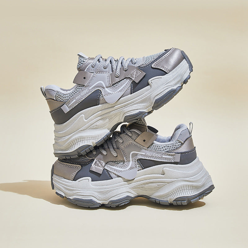 2025 ins Korean version of the new dad shoes for women spring student sports running casual shoes platform height increase ZL7522