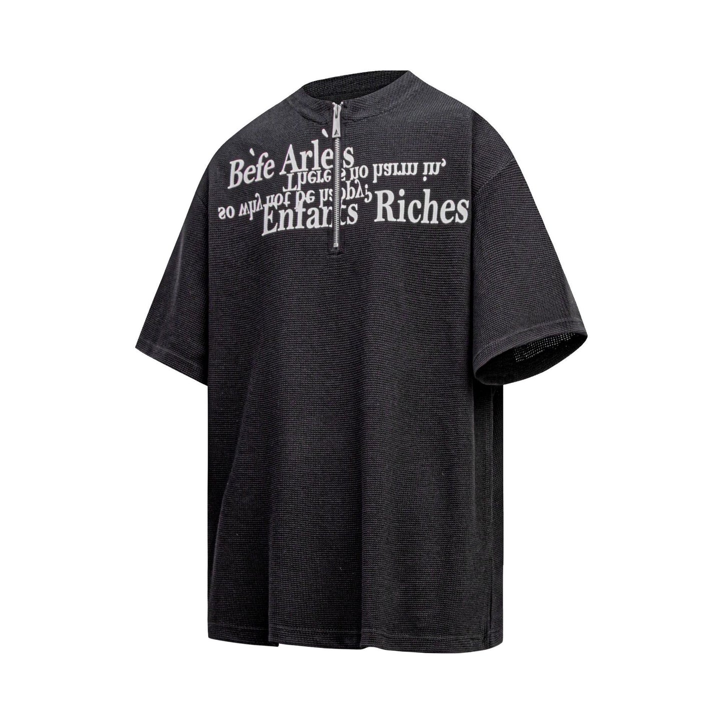 2025 6098 2025n Street 2025 Summer Vintage Letter Printing Design High Sense Men's Loose Short Sleeve T-Shirt