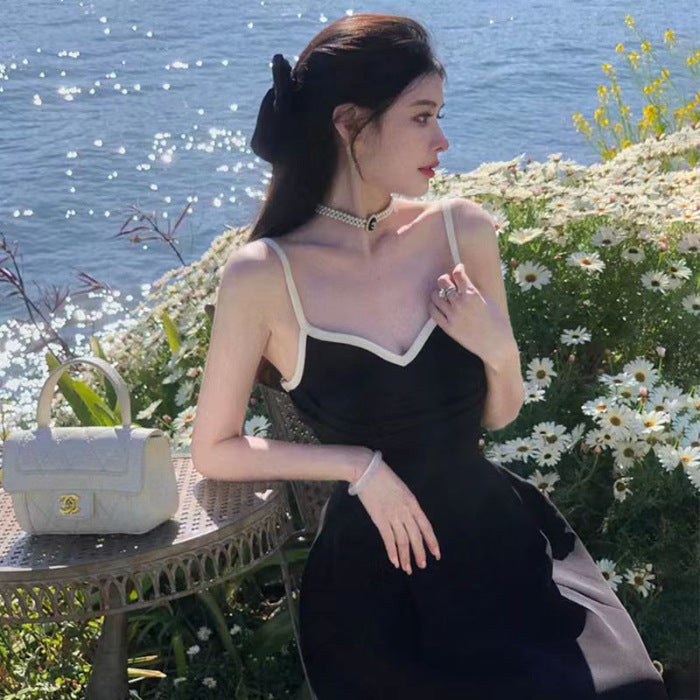 jinran dresses Fashionable French Elegant High-End Dress Dress Spring/Summer 2024 plus Size Hepburn Style Retro Suspender Dress for Women