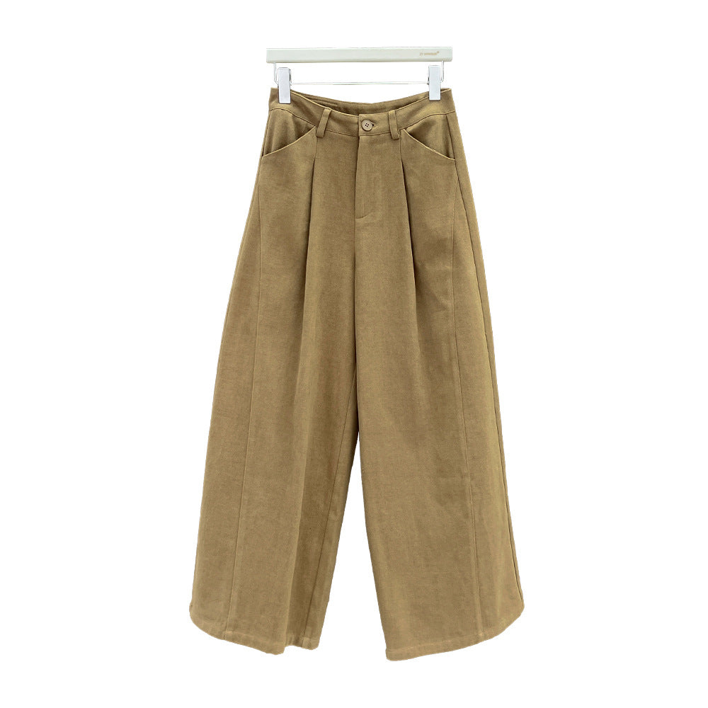 jinran summer outfits inspo Daddy Pants Lazy Casual Trendy Large Wide Leg Mopping High Quality Cotton Casual Pants
