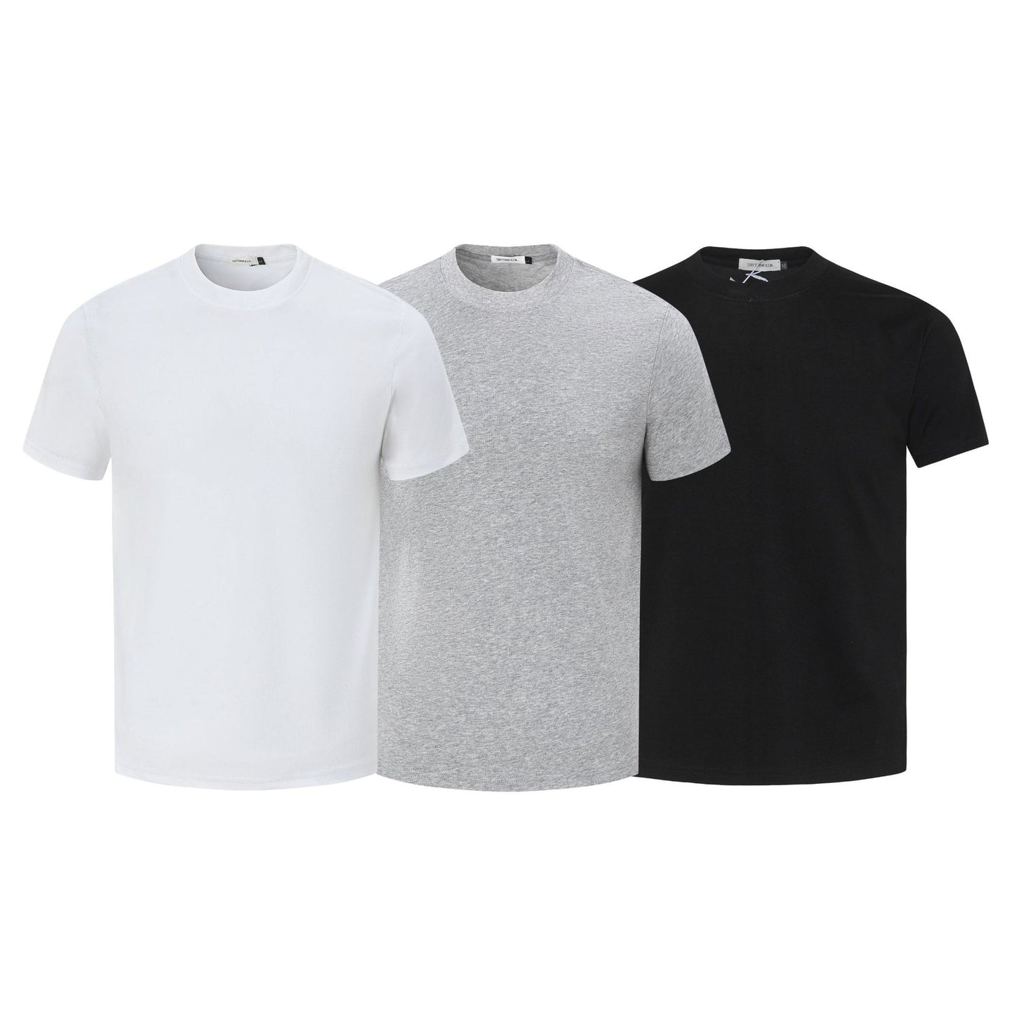 2025 27313 2025n Street 2025 Summer Neutral Solid Color Small Version Design Men's Slim Fit Premium Short Sleeve T-Shirt