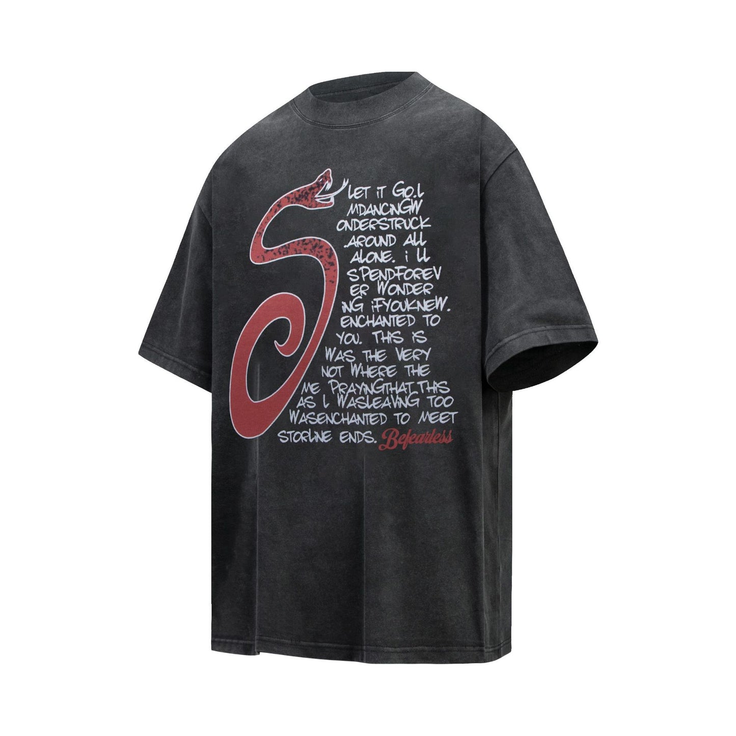 2025 6119 2025n Street 2025 Retro Year of the Snake Limited Design Men's Loose Premium Sense Neutral Short Sleeve T-Shirt