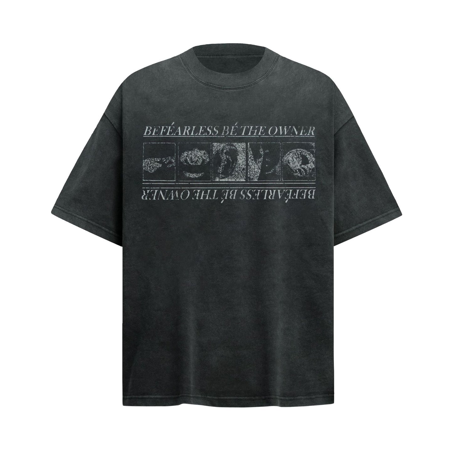 2025 6125 2025n street 2025 retro washed old design men's loose high-end neutral short-sleeved T-shirt
