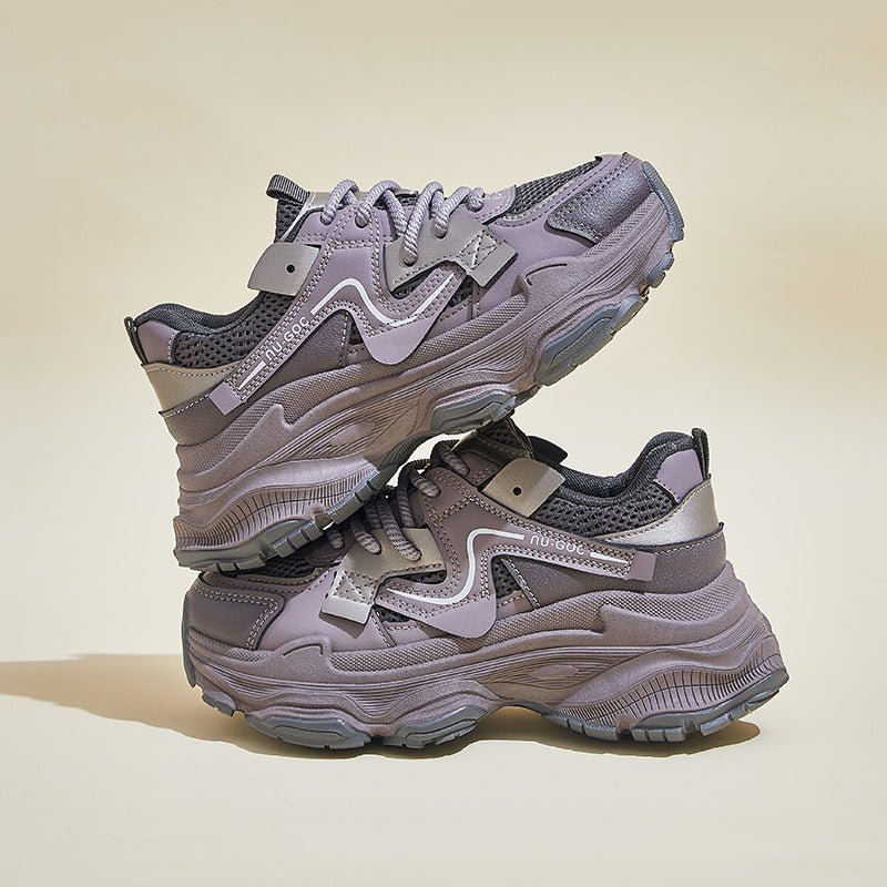 2025 ins Korean version of the new dad shoes for women spring student sports running casual shoes platform height increase ZL7522
