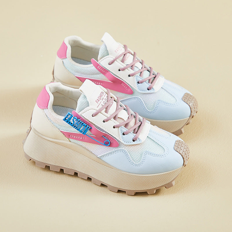 2025 ins Korean version of the new Forrest Gump shoes women's spring student running sports platform heightening casual shoes HL873-1