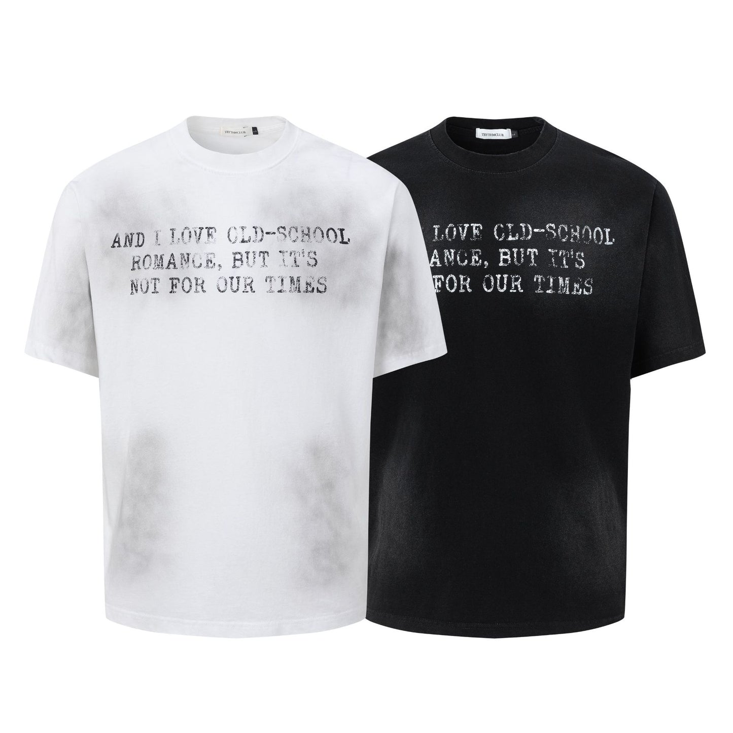 2025 27300 2025n Street 2025 Summer Neutral Spray Old Street Trend Design Men's Fit Premium Short Sleeve T-Shirt