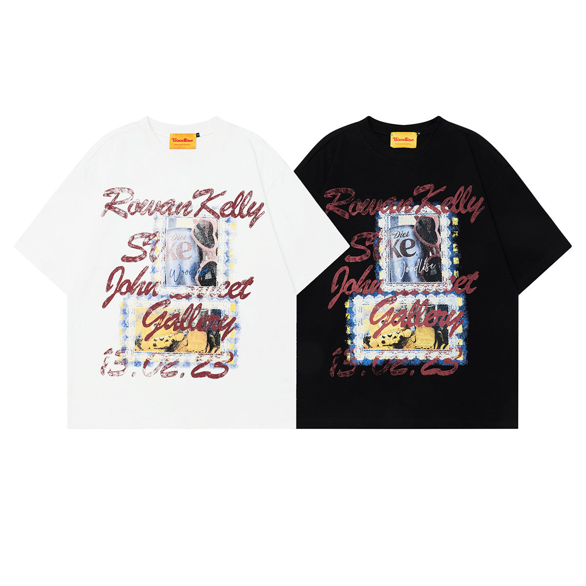 2025 WT388 2025n Street 2025 Summer Stamp Cover Design Men's Loose Haute Sense Neutral Short Sleeve T-Shirt