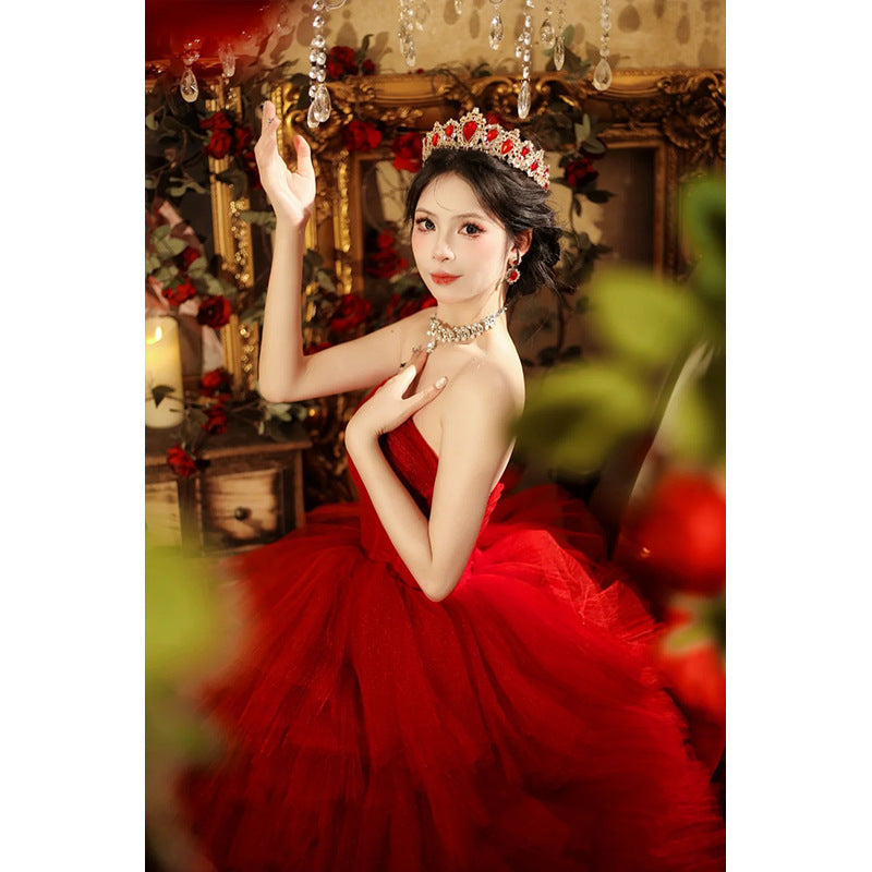 Light wedding dress cake skirt tutu skirt new color yarn studio theme clothing travel photography street photography art photo red