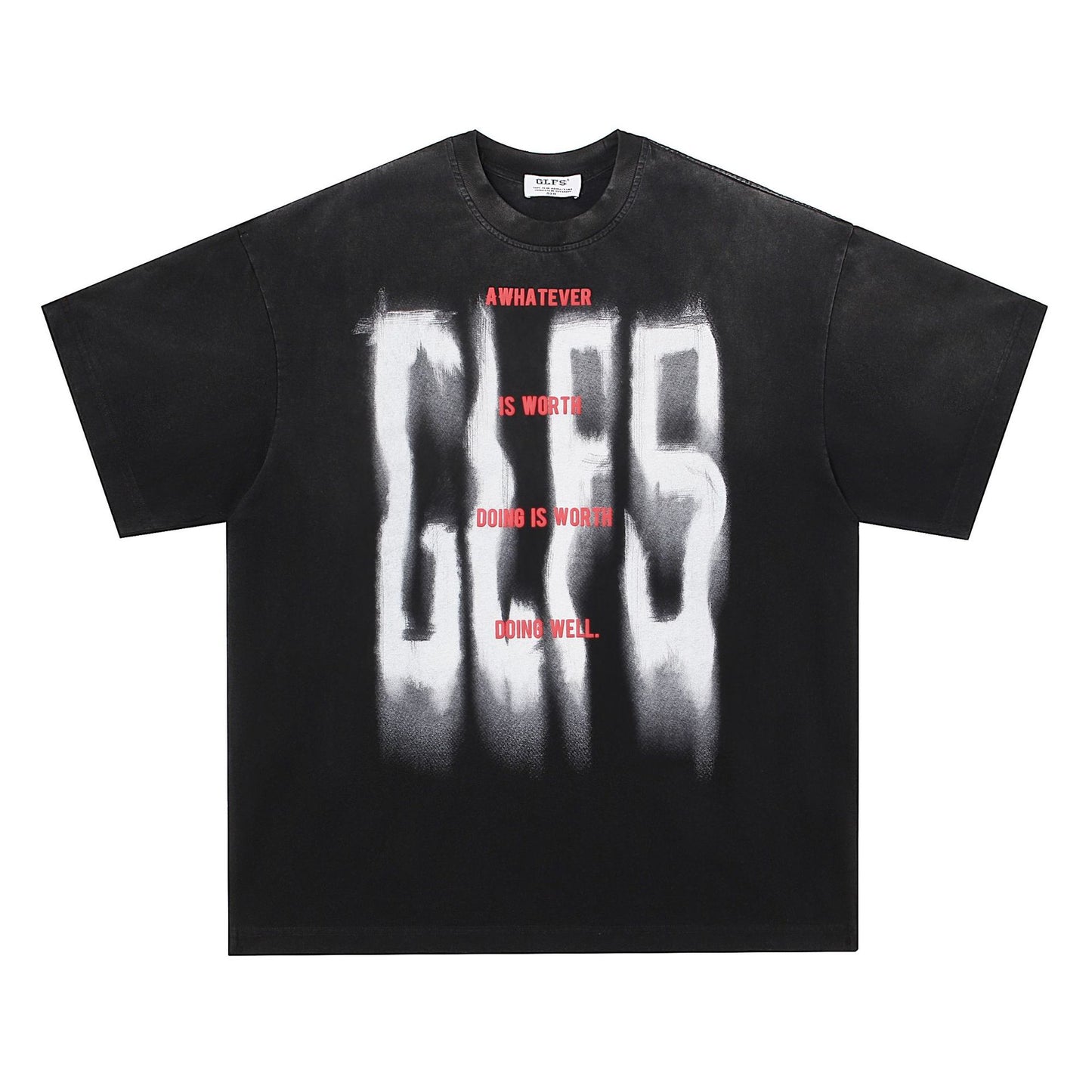 2025 JT916 2025n street 2025 summer washed and old high-end design men's loose letter picture short-sleeved T-shirt