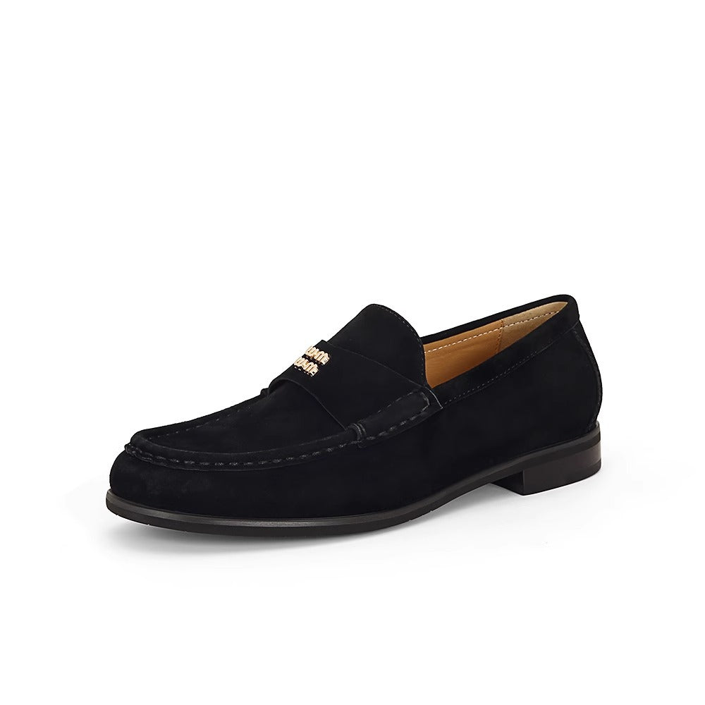 2025 Sheepskin version~ New British style retro cashmere lazy flat loafer single shoes women's commuting small leather shoes women's shoes