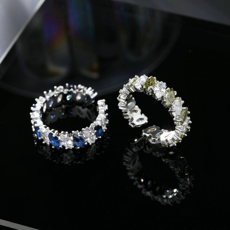 2025 Korean version of fashionable sweet and cool style personalized open index finger ring super flash zircon inlaid high-end niche versatile ring