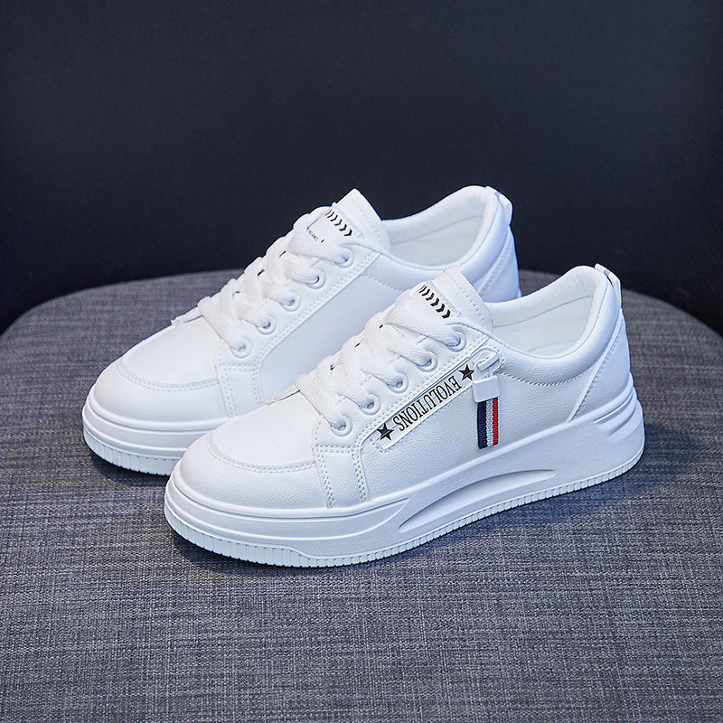 2025 ins tide white shoes women's spring new Korean version of student running shoes board shoes women's breathable casual shoes QR661