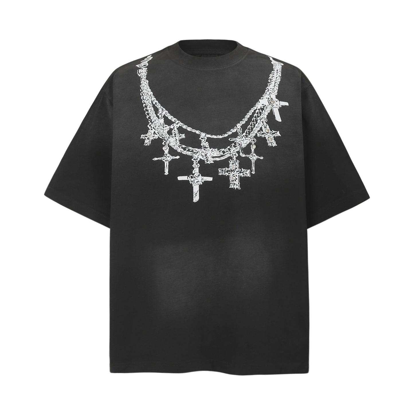 2025 9585 2025n 2025 Summer Neutral Premium Necklace Printed Retro Design Men's Premium Short Sleeve T-Shirt