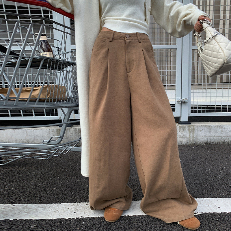 jinran summer outfits inspo Daddy Pants Lazy Casual Trendy Large Wide Leg Mopping High Quality Cotton Casual Pants