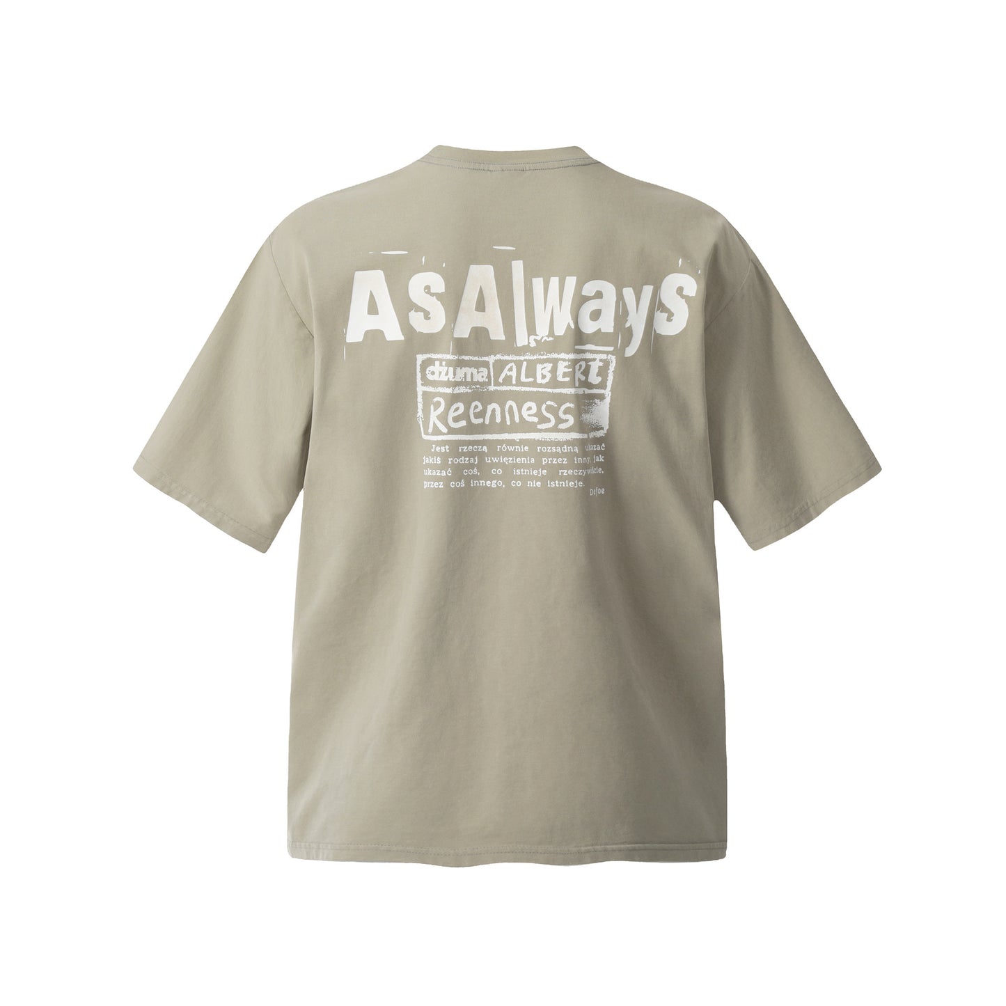 2025 F6619 2025n Street 2025 Summer Washed Old Pattern Design High Sense Men's Loose Short Sleeve T-Shirt