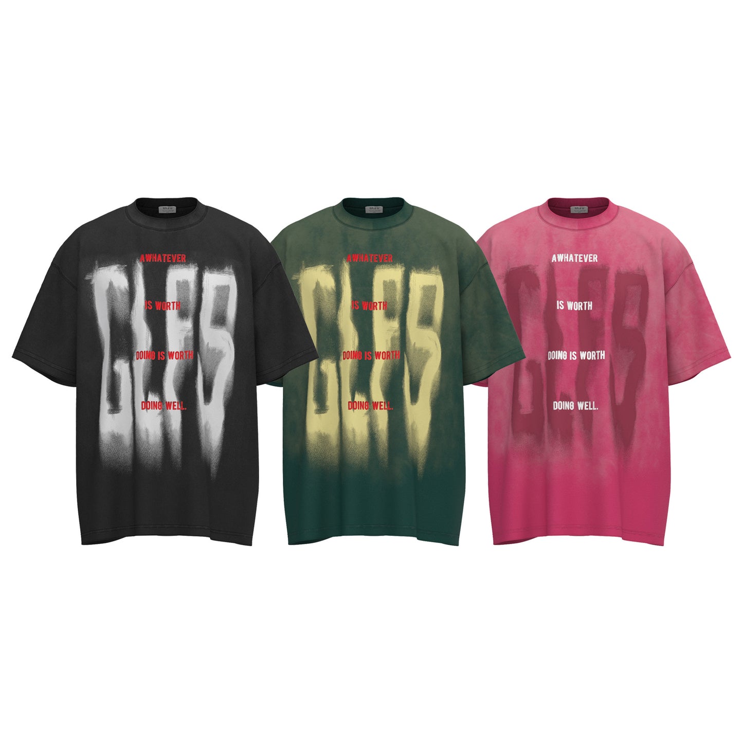 2025 JT916 2025n street 2025 summer washed and old high-end design men's loose letter picture short-sleeved T-shirt