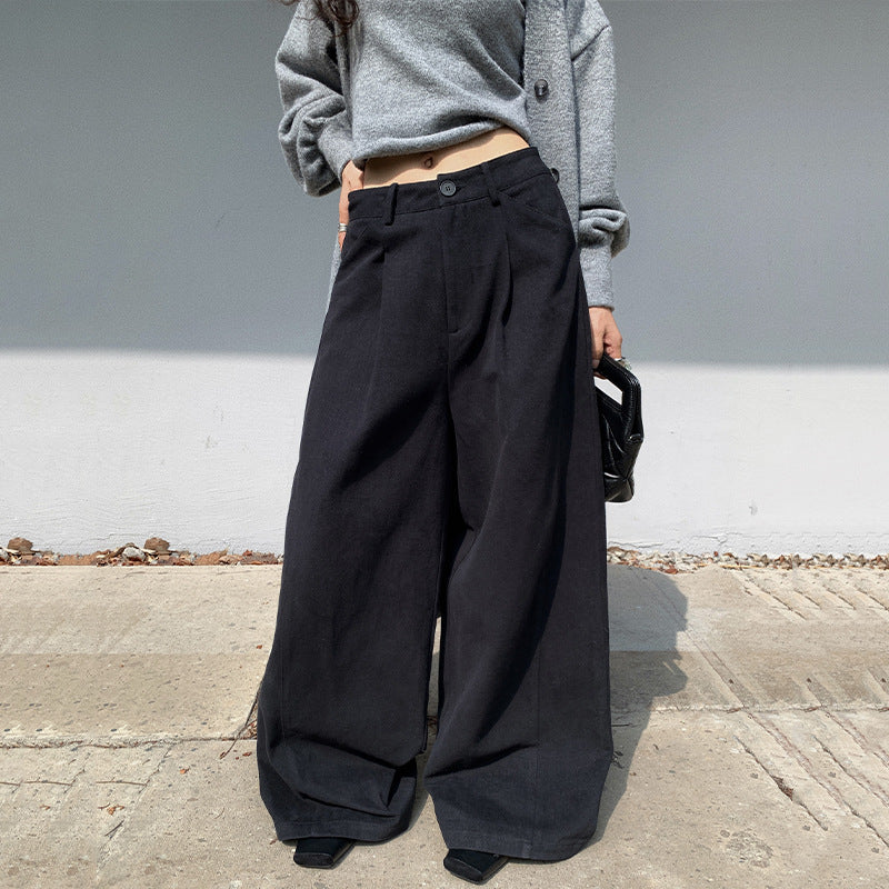 jinran summer outfits inspo Daddy Pants Lazy Casual Trendy Large Wide Leg Mopping High Quality Cotton Casual Pants