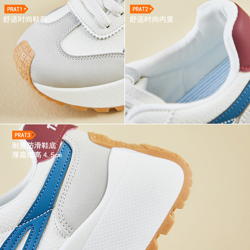 2025 ins Korean version of the new dad shoes girl spring student sports running casual shoes platform height increase XFK851