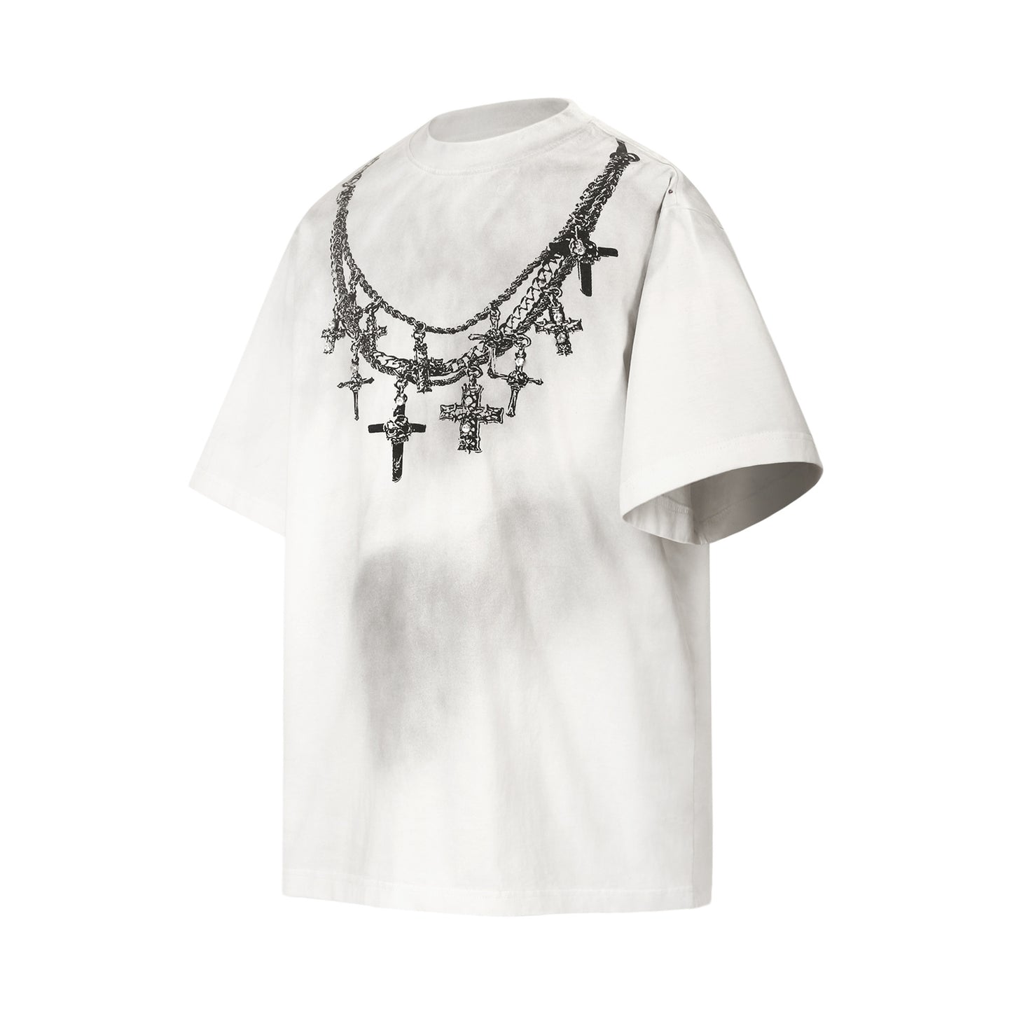 2025 9585 2025n 2025 Summer Neutral Premium Necklace Printed Retro Design Men's Premium Short Sleeve T-Shirt
