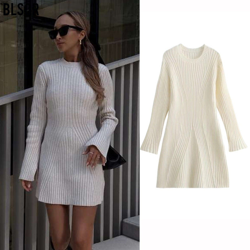jinran fall trends 2024 outfits Autumn and Winter New Women's Clothing Oh Style Fashion Thread Knitted Dress