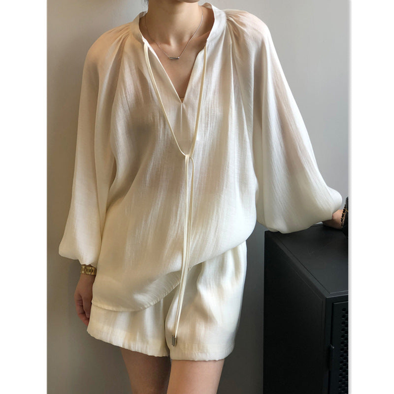 2025 summer new Popular style age reduction small man wear salt fried street Internet celebrity casual shorts two-piece suit women