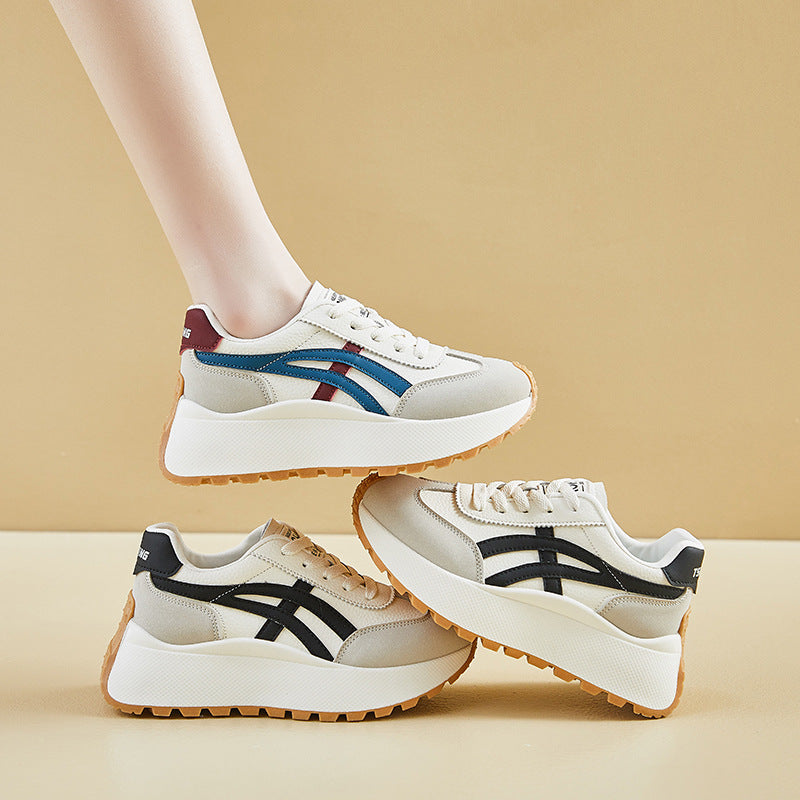 2025 ins Korean version of the new dad shoes girl spring student sports running casual shoes platform height increase XFK851
