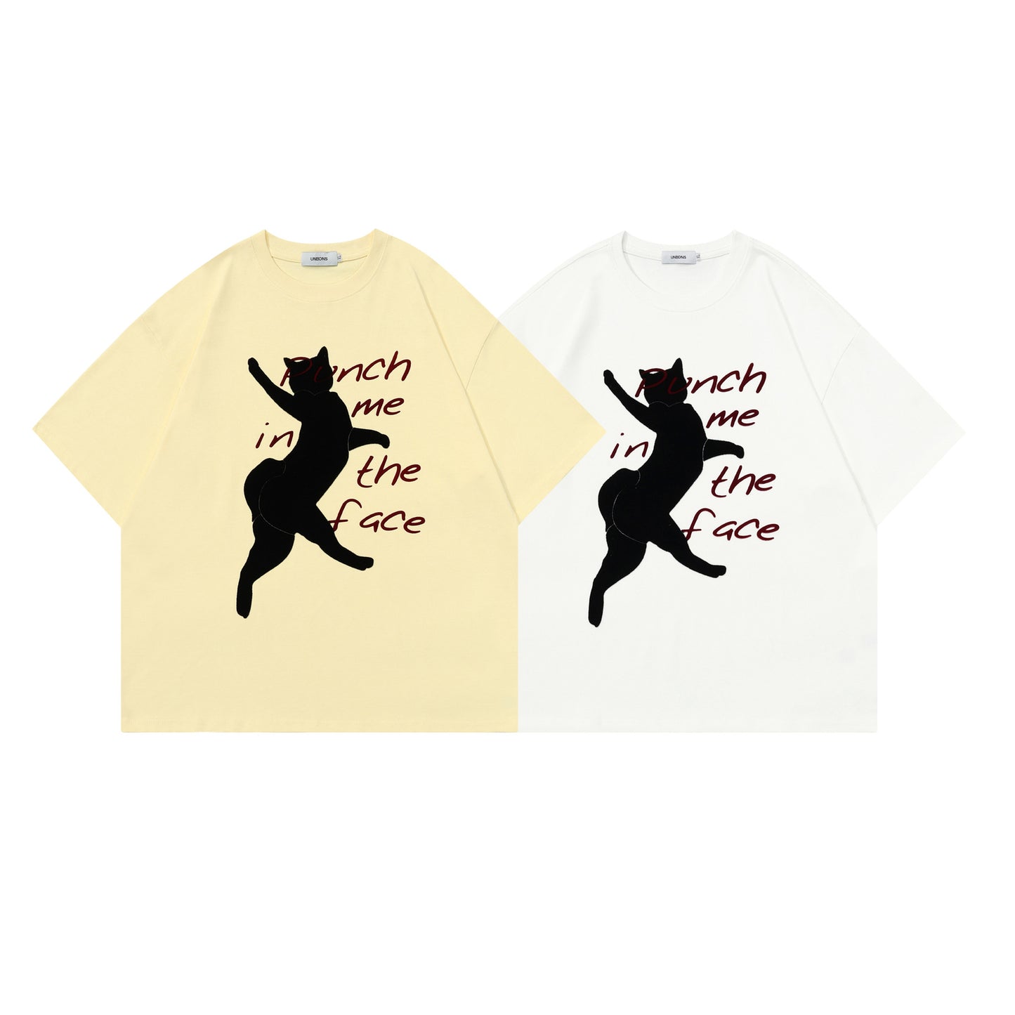 2025 ST415 2025n Street 2025 Summer Towel Embroidery Cat Design Men's Loose Premium Sense Neutral Short Sleeve T-Shirt
