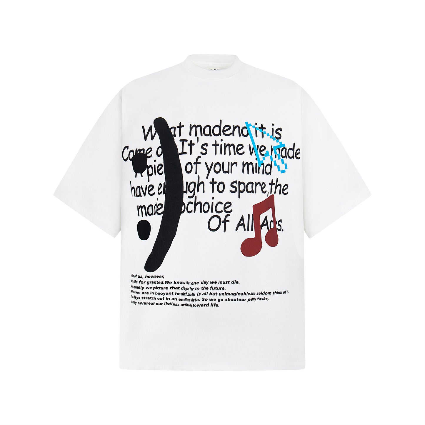 2025 2643 2025n street neutral retro creative letter design men's loose high-end heavy short-sleeved T-shirt
