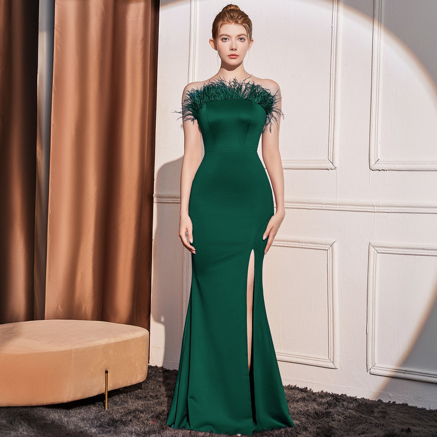 2025 Evening dress women's light luxury dinner temperament socialite banquet high-end model host long dress