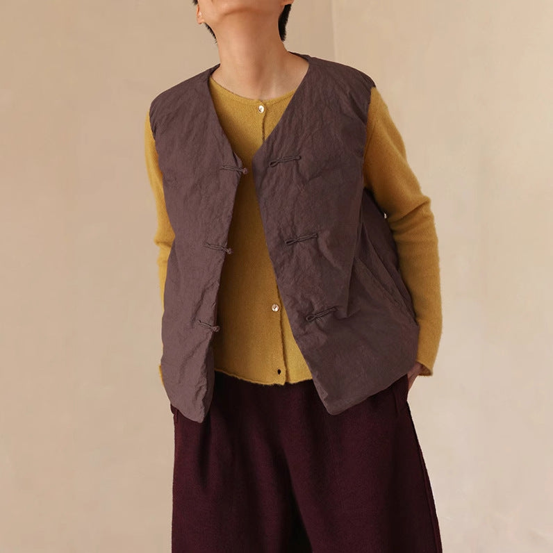 2025 Down vest vest, long-staple cotton double-sided vest, multi-color 90 white duck down vest autumn and winter coat B1030