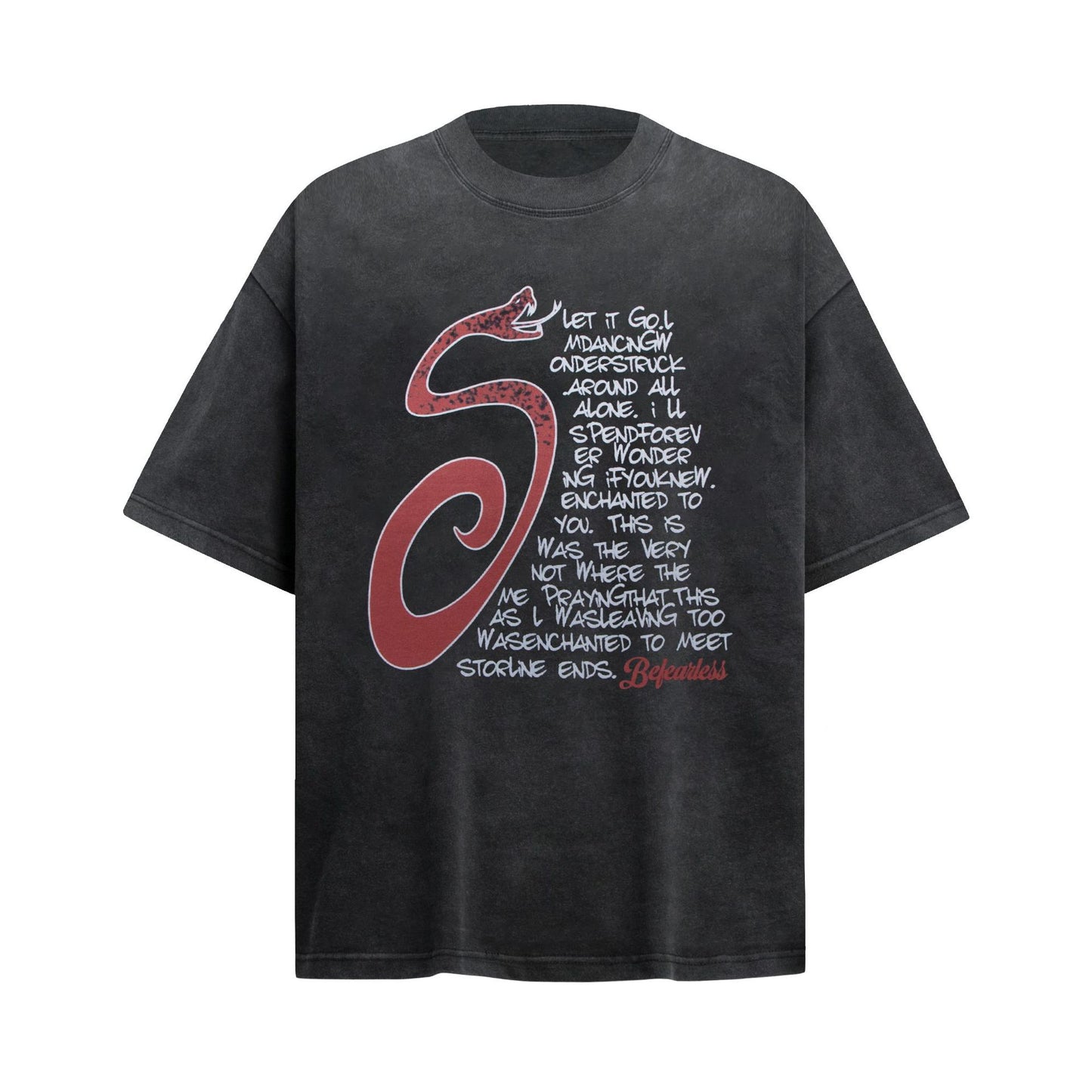 2025 6119 2025n Street 2025 Retro Year of the Snake Limited Design Men's Loose Premium Sense Neutral Short Sleeve T-Shirt