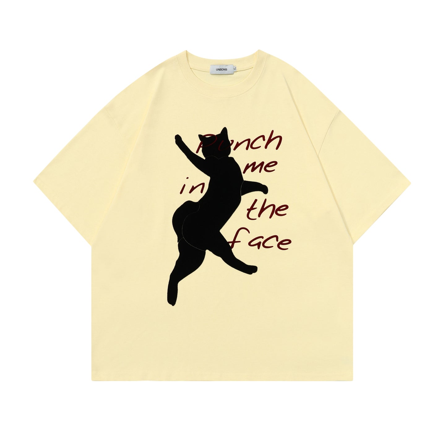 2025 ST415 2025n Street 2025 Summer Towel Embroidery Cat Design Men's Loose Premium Sense Neutral Short Sleeve T-Shirt
