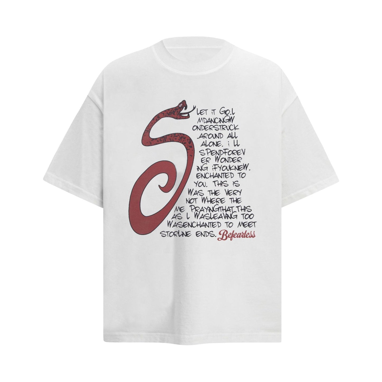 2025 6119 2025n Street 2025 Retro Year of the Snake Limited Design Men's Loose Premium Sense Neutral Short Sleeve T-Shirt